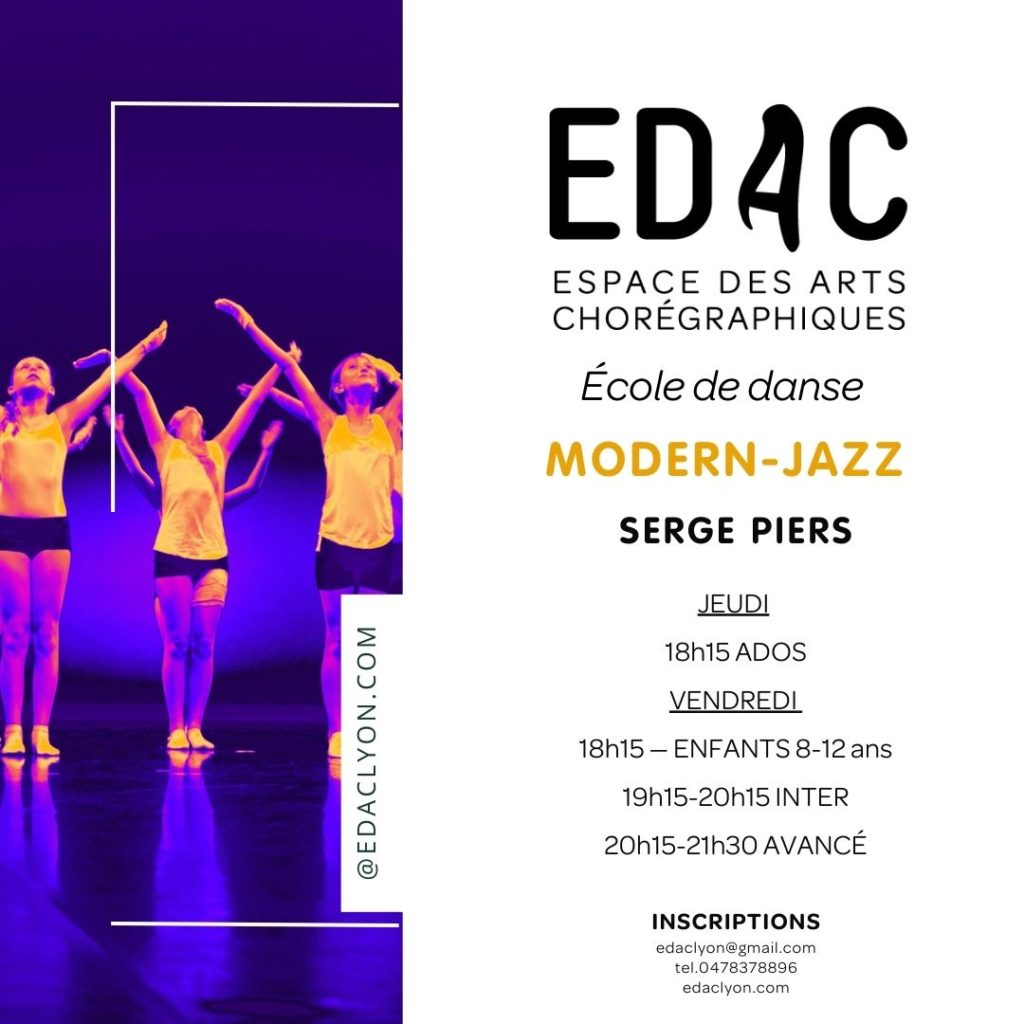 danse jazz à l'EDAC Lyon école de danse pour tous enfants adultes ado tout niveau ville de Lyon Serge Piers